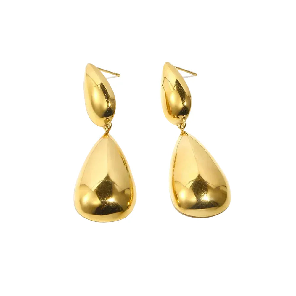 Brincos Gotas de Água Banhado a Ouro
