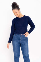 Blusa de Tricot com Ponto Losango