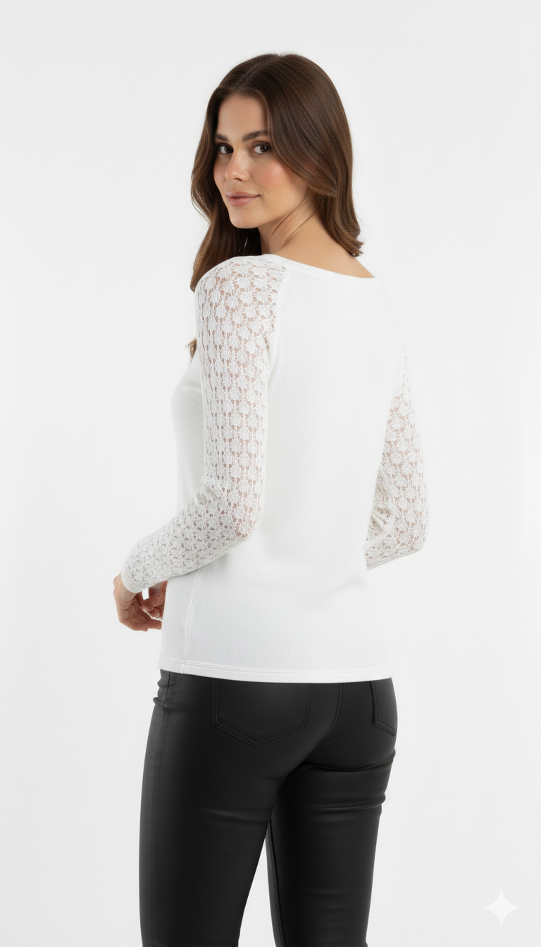Blusa Manga Vazada