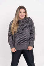 Poncho de lã mesclado