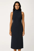 Vestido Mousse Trançado Longo