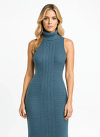 Vestido Mousse Trançado Longo