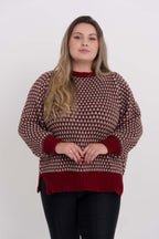 Poncho de lã mesclado