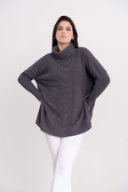 Poncho Mousse Trançado