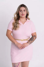 Vestido Modal com Gola Polo