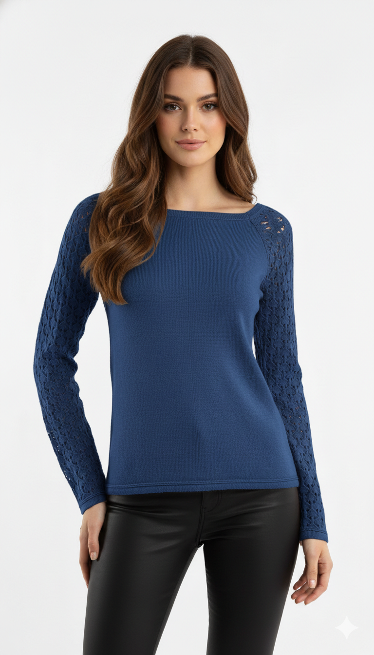 Blusa Manga Vazada