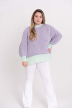 Poncho de lã mesclado