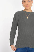 Blusa de Tricot com Ponto Losango