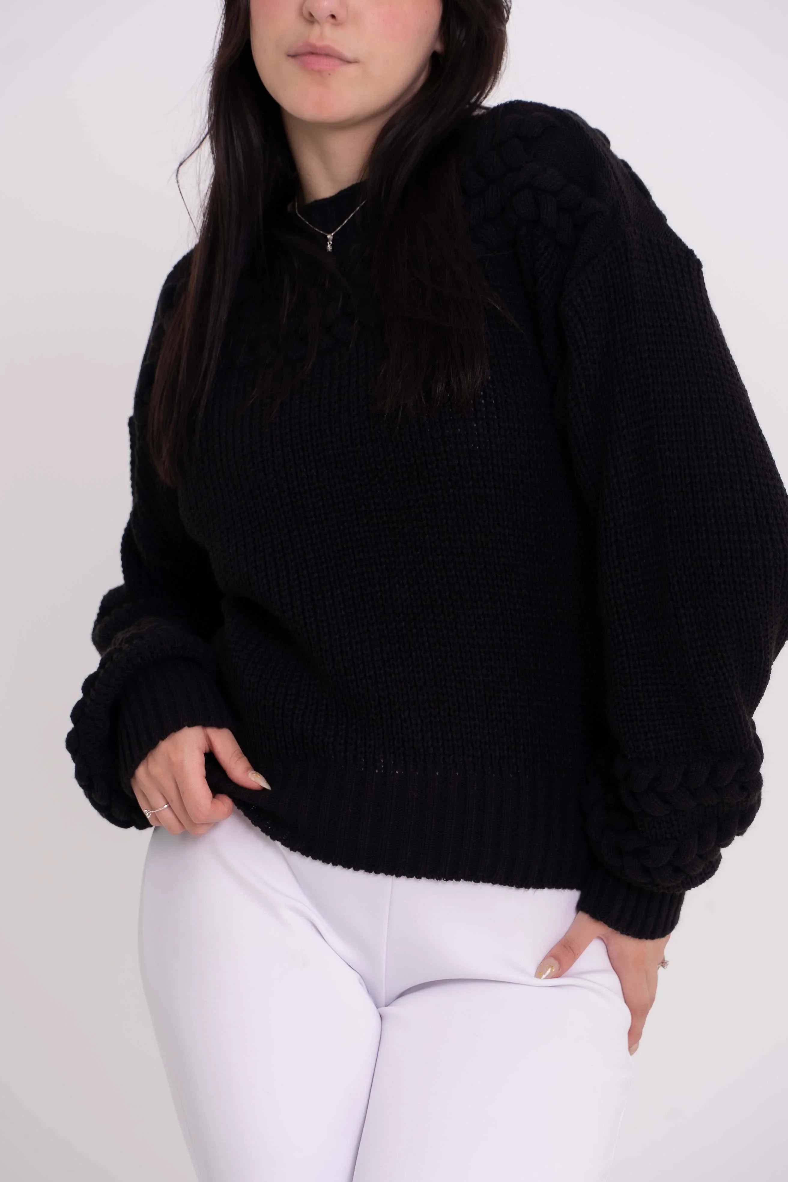 Blusa Tranças Na Gola