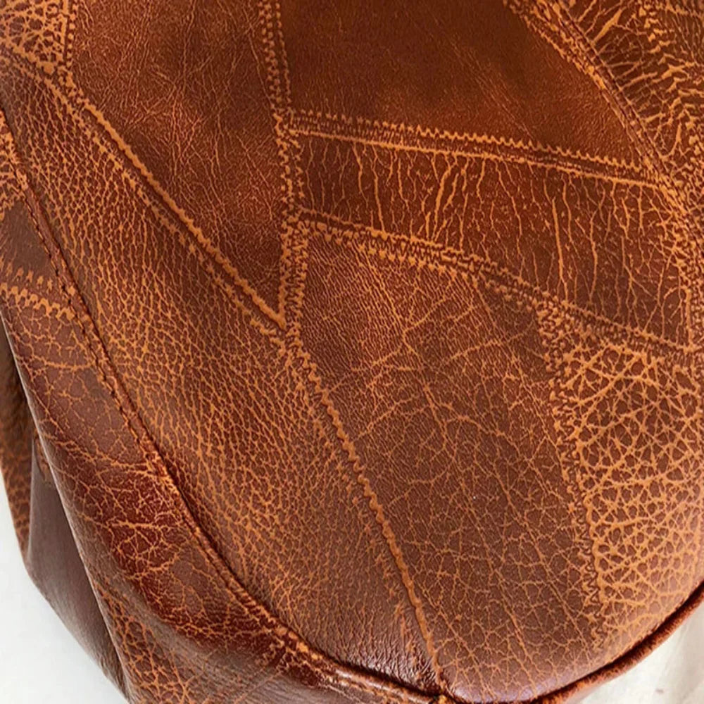 Bolsa Hobo de Couro PU Vintage Feminina