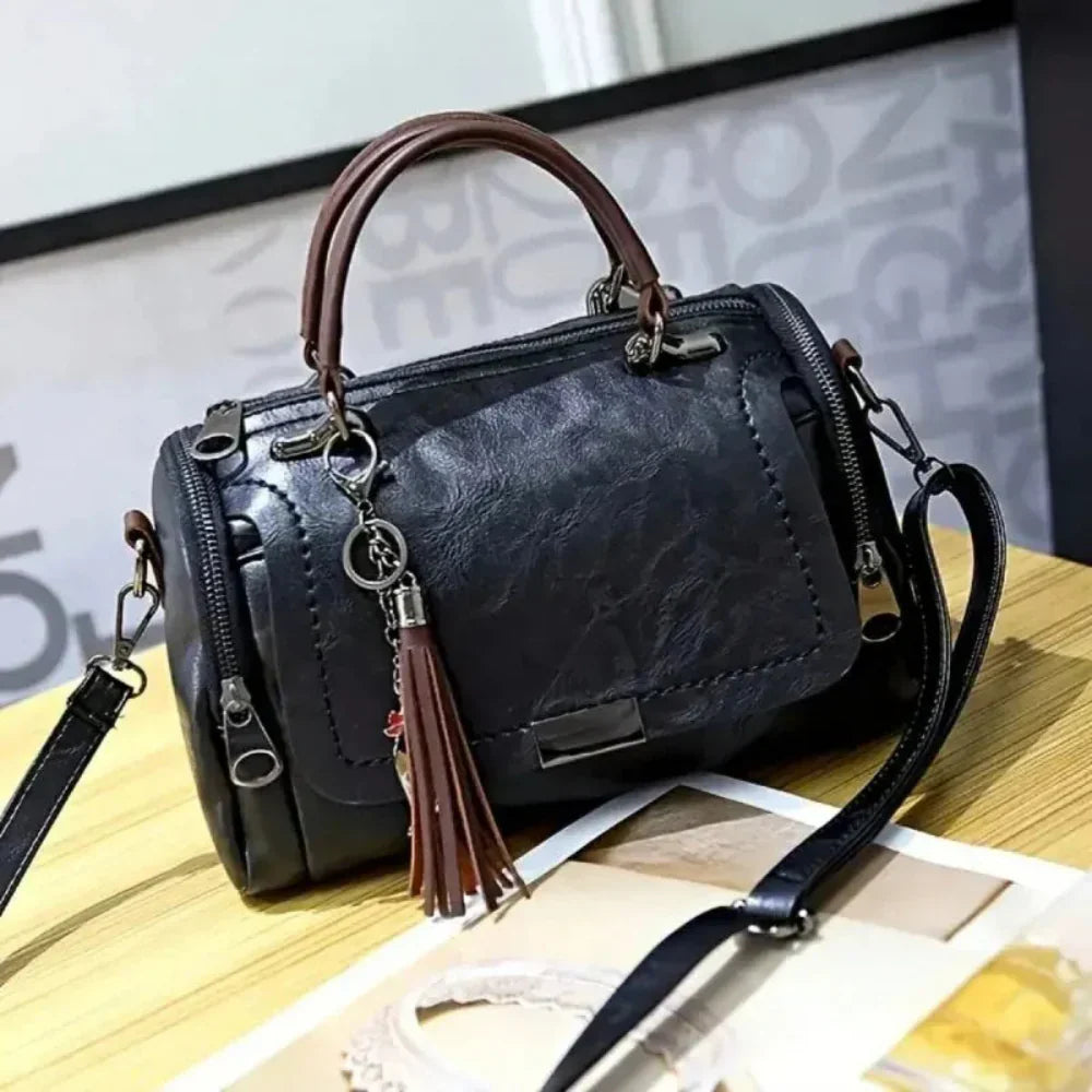 Bolsa Boston Elegance com Borla e Alça Removível