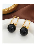 Brincos Pingentes de Aço Inoxidável com Ouro 18k