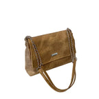 Elegante Bolsa Retro de Couro com Corrente para Mulheres
