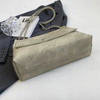 Elegante Bolsa Retro de Couro com Corrente para Mulheres