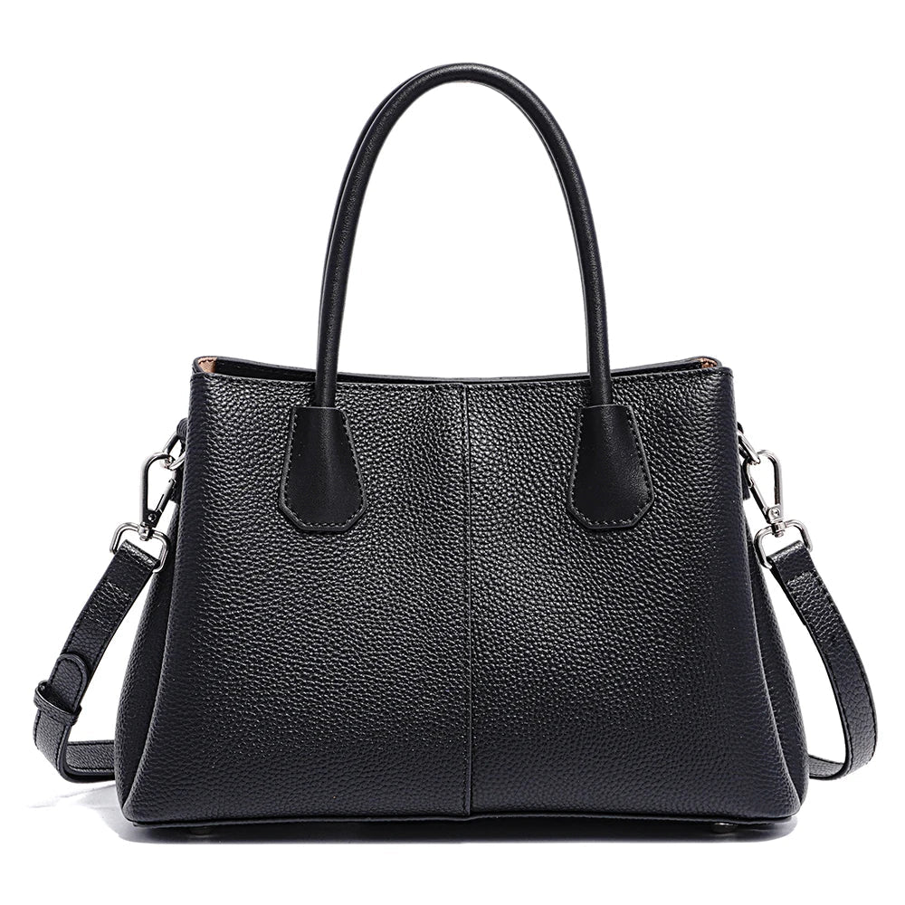 Bolsa de Couro Genuíno Zency Luxo Branco