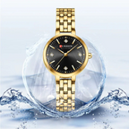 Relógio Feminino Curren Luxo Strass Aço Inoxidável