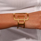Pulseira Geométrica Banhada a Ouro