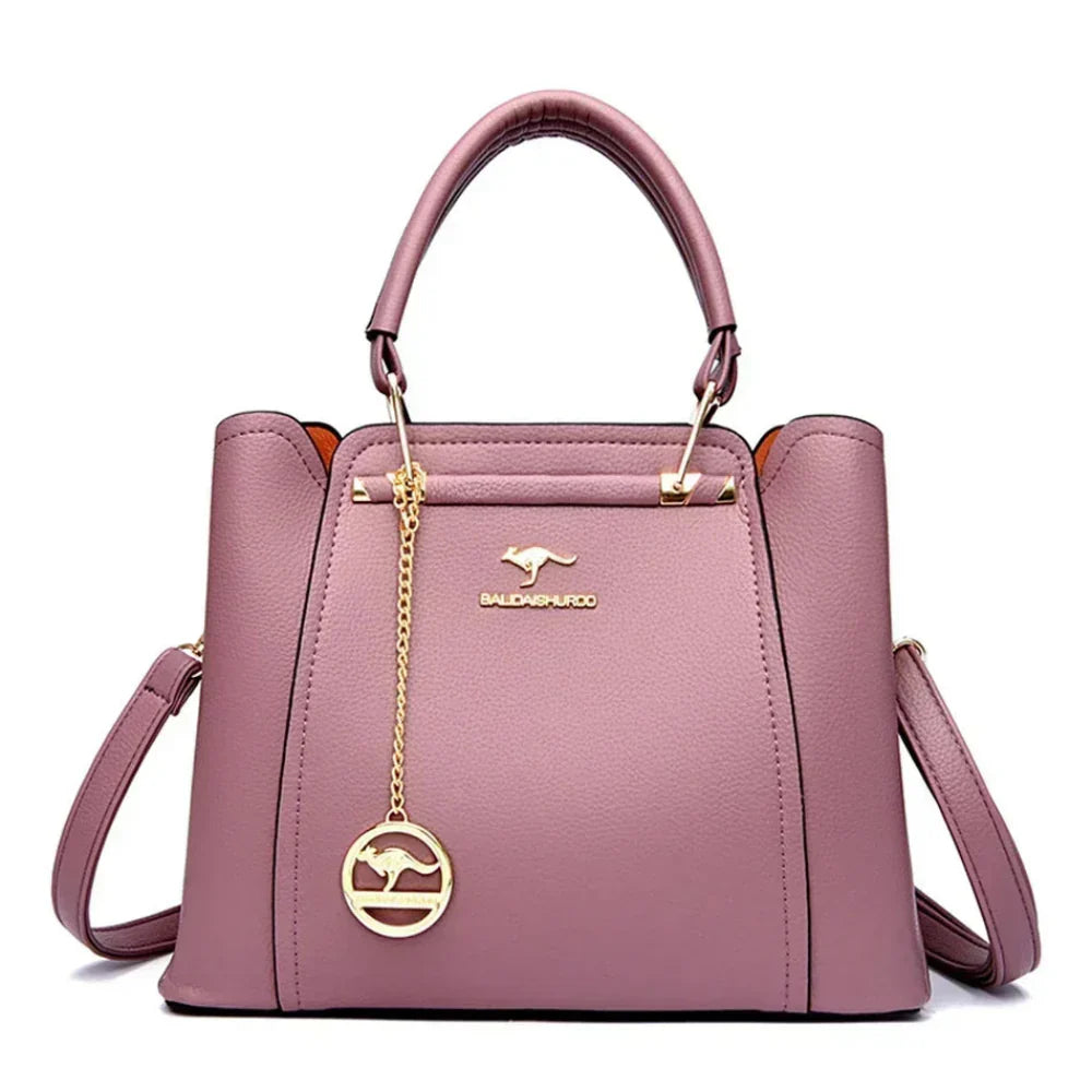 Bolsa de Couro Luxuosa com Grande Capacidade e Design Elegante