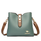 Bolsa Crossbody de Couro Sintético de Alta Capacidade