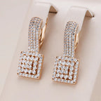 Brincos Vintage de Zircão Natural com Ouro Rosa 585