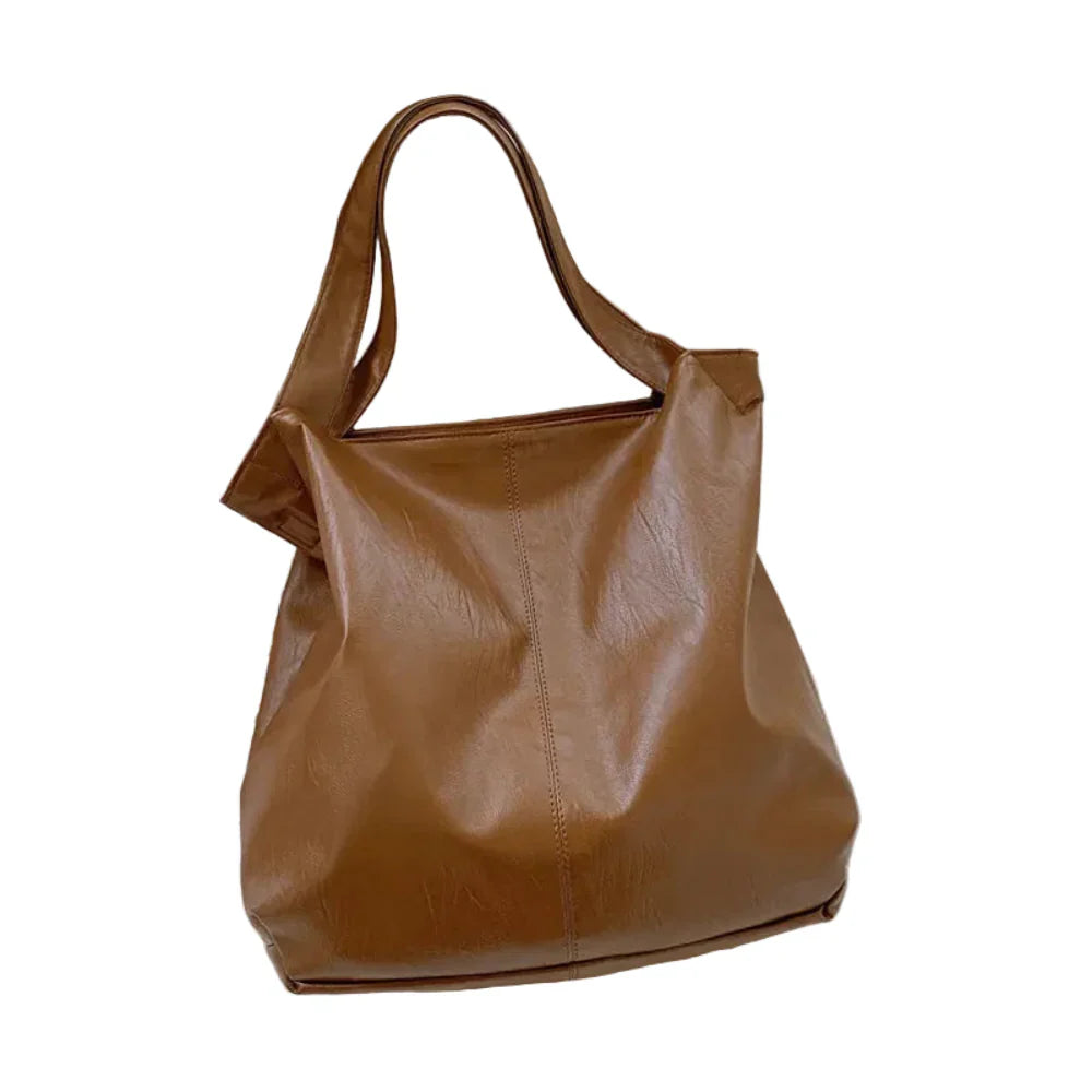 Bolsa de Couro Feminina - Alta Capacidade Retro