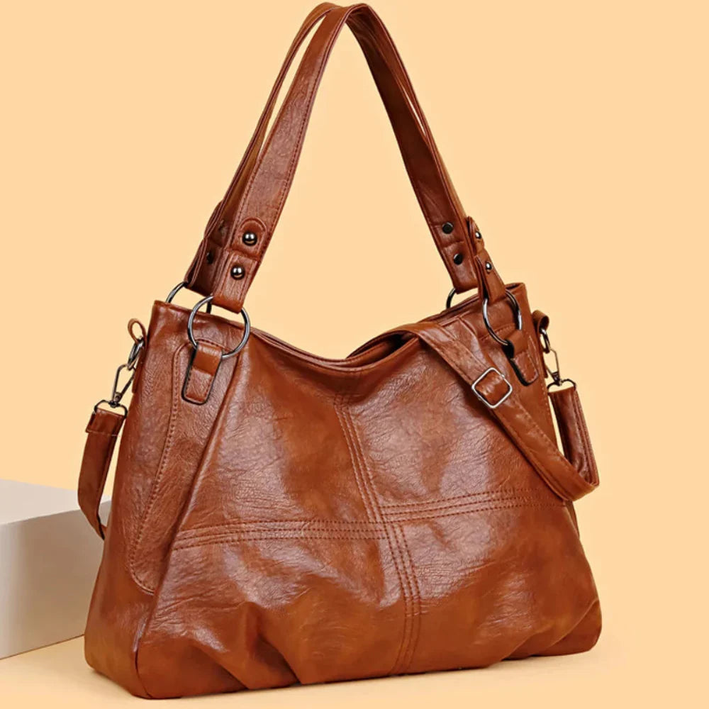 Bolsa de Couro Luxuosa com Grande Capacidade