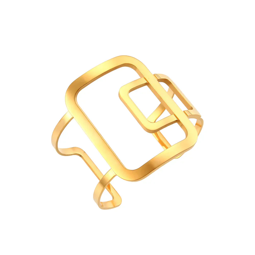 Pulseira Geométrica Banhada a Ouro