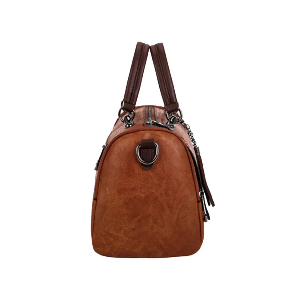 Bolsa Boston Elegance com Borla e Alça Removível