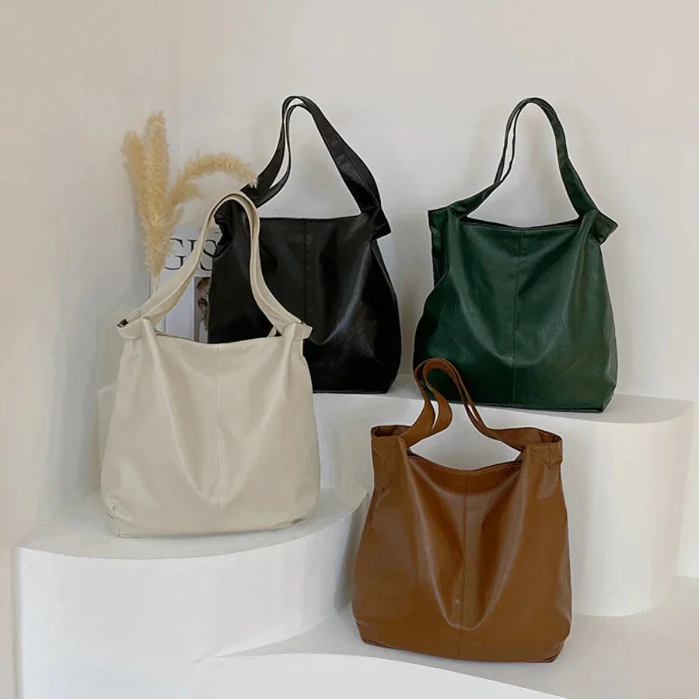 Bolsa de Couro Feminina - Alta Capacidade Retro