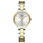 Relógio Luxuoso Curren Feminino em Aço Inoxidável