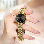 Relógio Feminino Curren Luxo Strass Aço Inoxidável