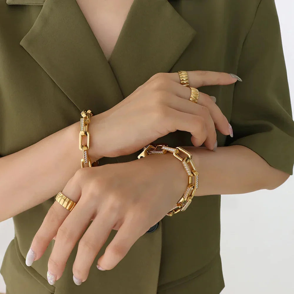 Pulseira Feminina em Aço Inoxidável