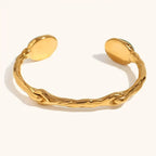 Pulseira em Aço Inoxidável com Cristal de Ágata