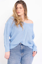 Blusa de Tricot com Decote V