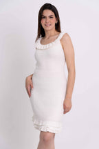 Vestido Ombro a Ombro Babados